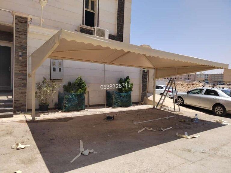 مظلات سيارات متحركة بالرياض تحكم كامل بريموت أو يدوي